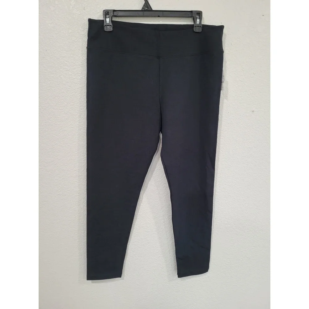 J. Crew‎ Women's Black High Waist Cropped Leggings Pants size XL Active #P